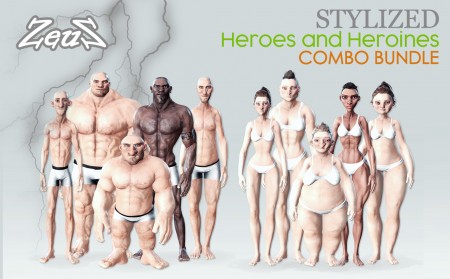 Stylized Heroes and Heroines Bundle
