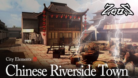 City Elements - Chinese Riverside Town