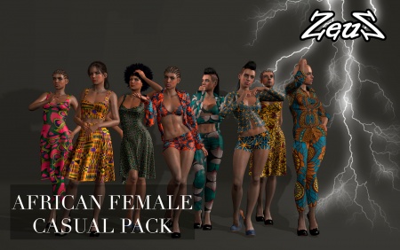 African Female Casual Outfits Pack